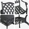 vidaXL Garden Dining Set 5 pcs Black Aluminium