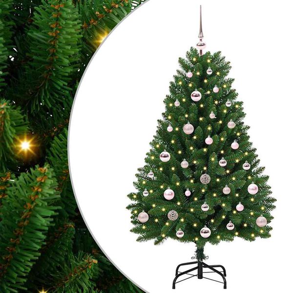 vidaXL Artificial Christmas Tree with Stand Green 120 cm PVC and Metal