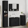 vidaXL Bathroom Furniture Set with Drawer 4 pcs Black Engineered wood