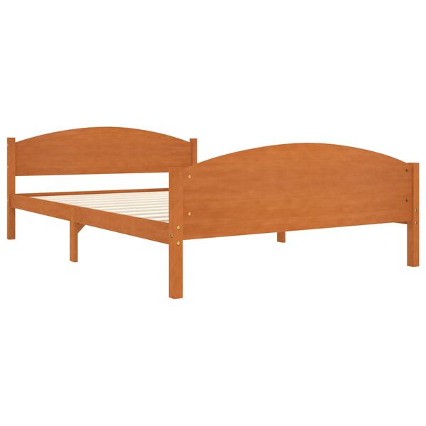 vidaXL Bed Frame without Mattress Honey Brown Solid Wood 160x200 cm (322040+321987)