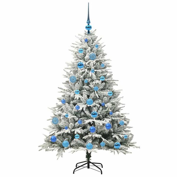 vidaXL Artificial Pre-lit Christmas Tree with Ball Set Green 150 cm
