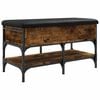 vidaXL Shoe Bench Smoked Oak 82x42x45 cm Engineered Wood