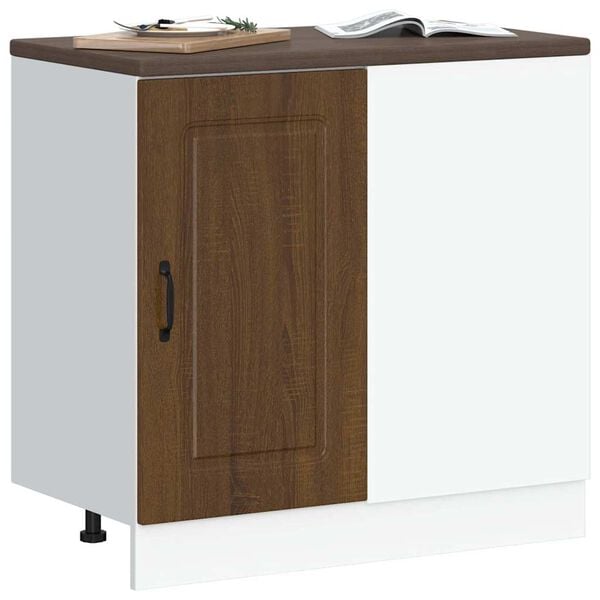 vidaXL Kitchen Base Cabinet Kalmar Brown Oak Engineered Wood