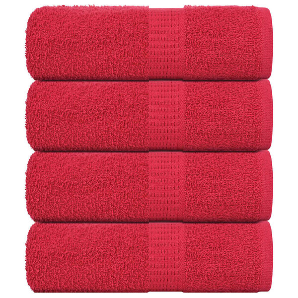 vidaXL Guest Towels "FROGN" 4 pcs Red 30x50 cm 360 gsm