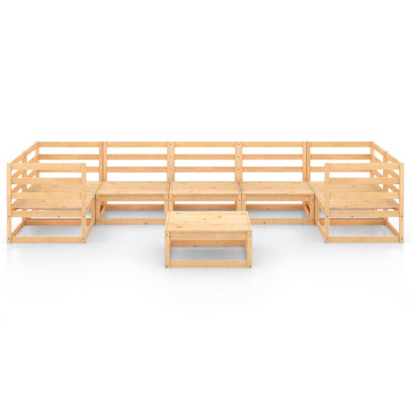 vidaXL 8 Piece Garden Lounge Set Solid Pinewood