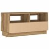 vidaXL TV Cabinet with LED Lights Artisian Oak 80x35x40 cm Engineered Wood