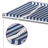 vidaXL Manual Retractable Awning with LED 400x350 cm Blue and White