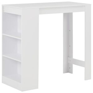 vidaXL Bar Table | White | Engineered wood | Compact | Bar Table | Rectangular
