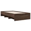 vidaXL Bed Frame without Mattress Brown Oak 100x200 cm Engineered Wood