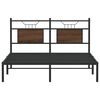 vidaXL Bed Frame without Mattress Brown Oak 150x200 cm King Size Engineered Wood