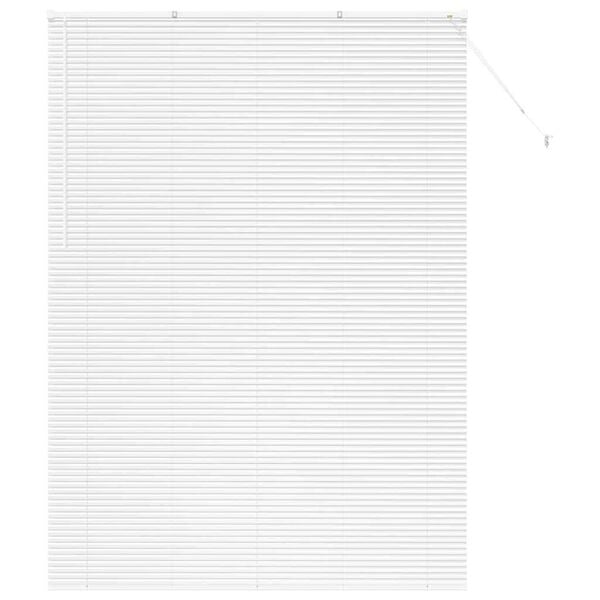 vidaXL Window Blind with Curtains Manual White Aluminium