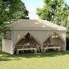 vidaXL Party Tent Pop-up Taupe 580 x 292 x 315 cm Oxford Fabric