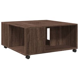 vidaXL Coffee Table Brown Oak 80x80x40 cm Engineered Wood
