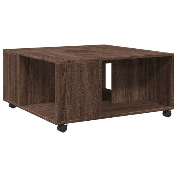 vidaXL Coffee Table Brown Oak 80x80x40 cm Engineered Wood