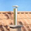 vidaXL Chimney Extension Silver 25 x 25 x 82 cm Stainless Steel