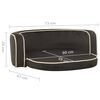 vidaXL Foldable Dog Sofa Dark Grey 73x67x26 cm Plush Washable Cushion