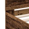 vidaXL Bed Frame with LED Old Wood 120 x 190 cm Engineered Wood