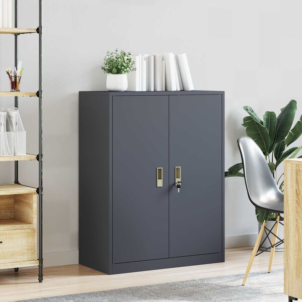 vidaXL Storage Cabinet Anthracite 80 x 40 x 105 cm Steel