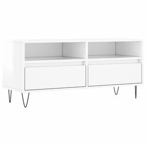 vidaXL TV Cabinet High Gloss White 100x34.5x44.5 cm Engineered Wood