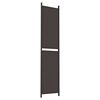 vidaXL 4-Panel Room Divider Brown 200x220 cm Fabric