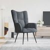 vidaXL Relaxing Chair Dark Grey 70 x 61 x 96.5 cm Velvet