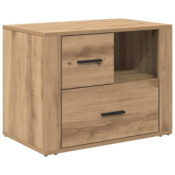 vidaXL Bedside Cabinet Artisan Oak 35 x 60 x 50 cm Engineered Wood