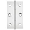 vidaXL Hinge Plain 2 pcs Silver 58 x 35 x 1 mm Steel