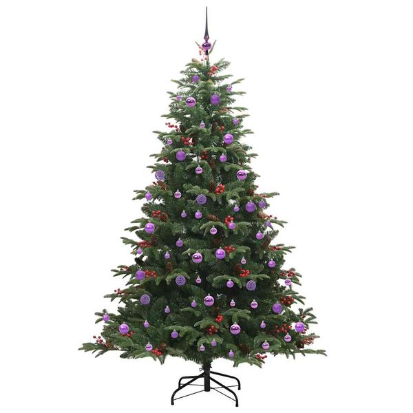 vidaXL Artificial Christmas Tree with 300 LEDs with Stand Green 210 cm