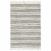 vidaXL Hand-woven Chindi Rug Cotton 160x230 cm Anthracite and White