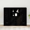 vidaXL Highboard Black Oak 132 x 35.5 x 103.5 cm Engineered wood