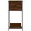 vidaXL Bedside Cabinet Brown Oak 30x60x60 cm Engineered Wood