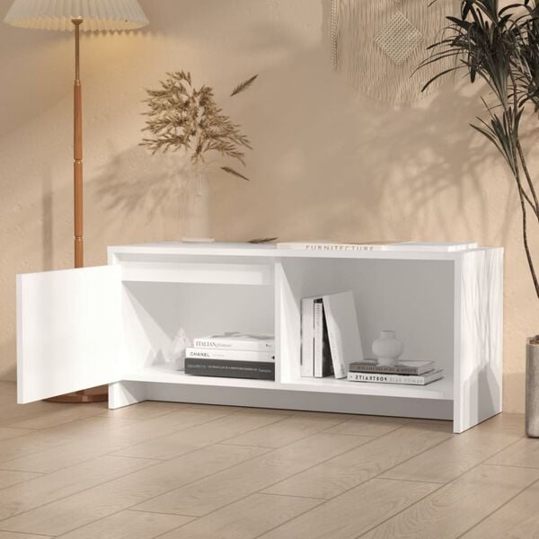 vidaXL TV Cabinet White 90x35x40 cm Engineered Wood