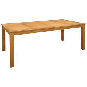 vidaXL Dining Set 9 pcs Beige Solid Oak Wood