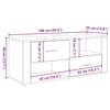 vidaXL TV Cabinet Old Wood 100 x 35 x 40 cm Engineered Wood