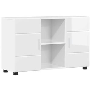 vidaXL Sideboard FLORIN 88.5 x 30.5 x 55.5 cm High Gloss White