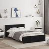 vidaXL Bed Frame with LED without Mattress Black 135x190 cm Double