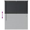 vidaXL Venetian Blinds Height Adjustable Black 130 x 105 cm Aluminium
