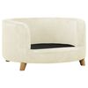 vidaXL Dog Sofa Cream 69x69x36 cm Plush