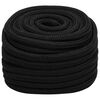vidaXL Multipurpose Utility Rope 20 mm 25 m Black Polyester