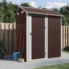 vidaXL Garden Shed Brown 192x152.5x237 cm Galvanised Steel