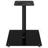 vidaXL Speaker Stands 2 pcs Black Tempered Glass 1 Pillar Design