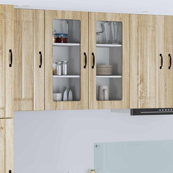 vidaXL Dishwasher Panel Lucca Sonoma Oak 40 x 31 x 80 cm