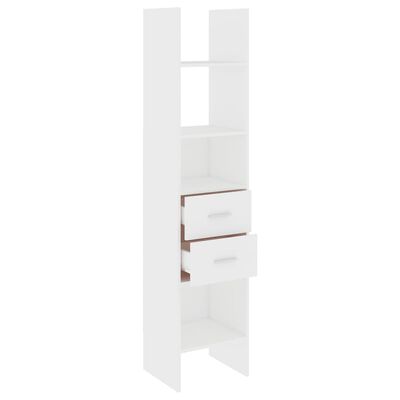 vidaXL Book Cabinet White 40x35x180 cm Engineered Wood