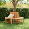 vidaXL Tree Benches 2 pcs Half Round &Oslash;160 cm Solid Wood Teak