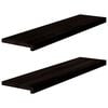 vidaXL Stair Treads 2 pcs Dark Brown 100x30x2 cm Solid Wood Oak