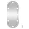 vidaXL Wall Mirror with LED Lights 35x80 cm Glass Oval