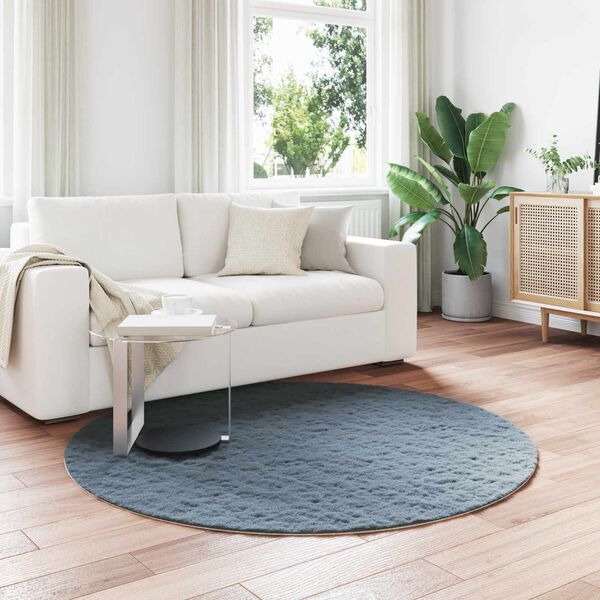 vidaXL Faux Rabbit Fur Rug Olite Anthracite &Oslash; 160 cm Polyester
