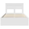 vidaXL Bed Frame with Headboard White 120 x 200 cm Solid Pine Wood