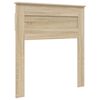 vidaXL Bed Frame Sonoma Oak and Silver 75 x 190 cm Engineered Wood
