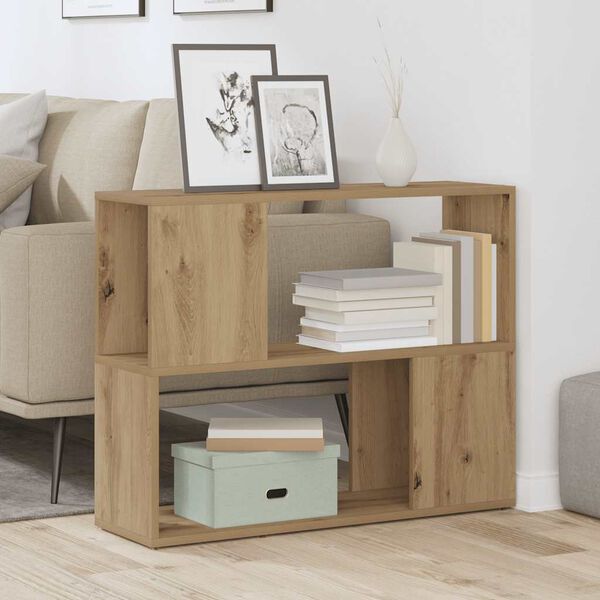 vidaXL Book Cabinet/Room Divider Artisan Oak 80x24x63 cm